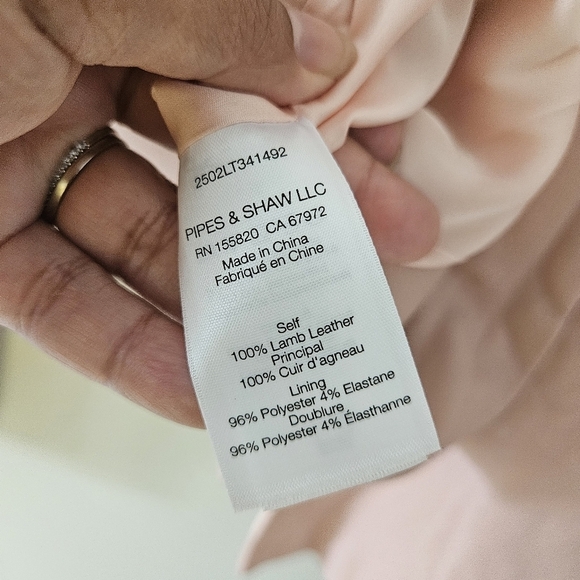 Veronica Beard Pink 100% Lambskin Leather Miller Blazer in Pink Clay - Picture 10 of 11